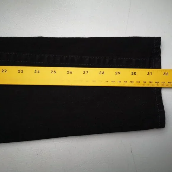 True Religion Ladies Size 31 Black World Tour Skinny Jeans w/ Purple Stitching - Picture 13 of 13